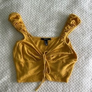 Forever 21 mustard Yellow Crop top